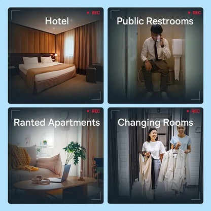 Détecteur de caméra infrarouge pour hôtel, scanner portable à sténopé, gadget de détection, protection anti-espionnage avec lumière LED