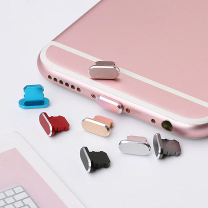1PC Metal Charger Port Anti Dust Plug Stopper For iPhone 14 13 12 11 X XR Max 8 7 Plus Phone Accessory Charging Plug Cap Cover