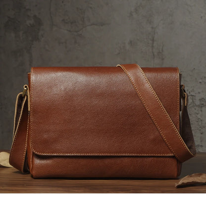 Sac à bandoulière NUKA en cuir véritable pour homme, style rétro, original, en cuir de vache, horizontal, à rabat, pour iPad 11 pouces