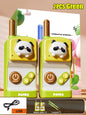 Talkie-walkie électronique pour enfants, 500 m, 2 pièces, radio, téléphone, communication, mini jouet rechargeable pour enfants de 3 ans