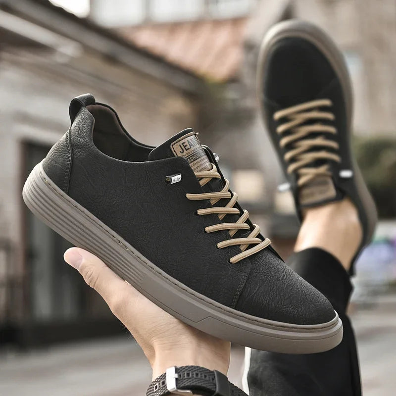 2024 New Genuine Leather Men's Casual Shoes Luxury Brand Outdoor Sneakers Tennis Masculino High Quality Sport Shoes for Men