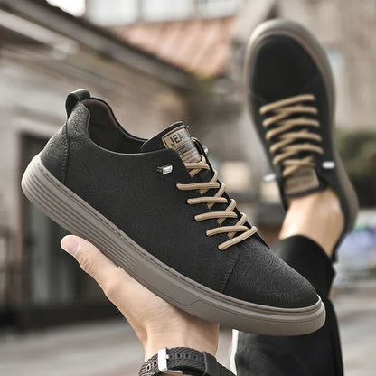 2024 New Genuine Leather Men's Casual Shoes Luxury Brand Outdoor Sneakers Tennis Masculino High Quality Sport Shoes for Men