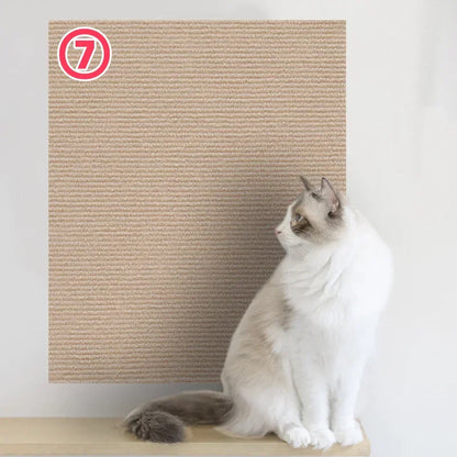 Tapis griffoir mural antidérapant et auto-adhésif pour chat, protection durable et découpable pour meubles d'intérieur