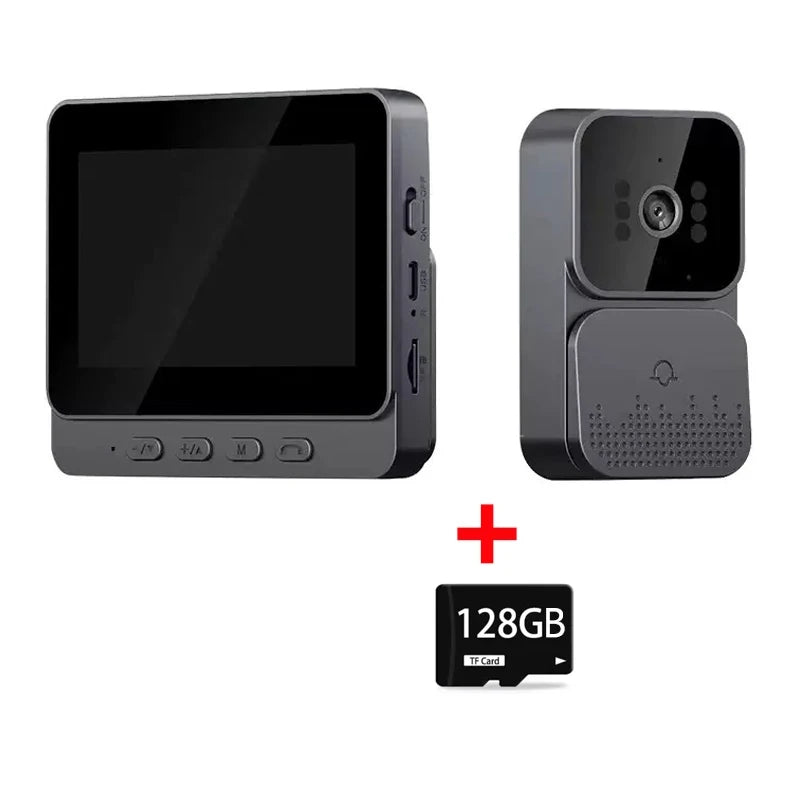 Wireless Video Intercom Doorbell HD Night Vision 4.3-inch lPS Screen Waterproof Visual Door Bell Camera Smart Home Security