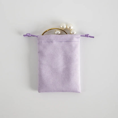 Lot de 10 pochettes en velours à cordon coulissant en flanelle grise pour bijoux, trousses de maquillage, pochettes cadeaux chics pour mariage