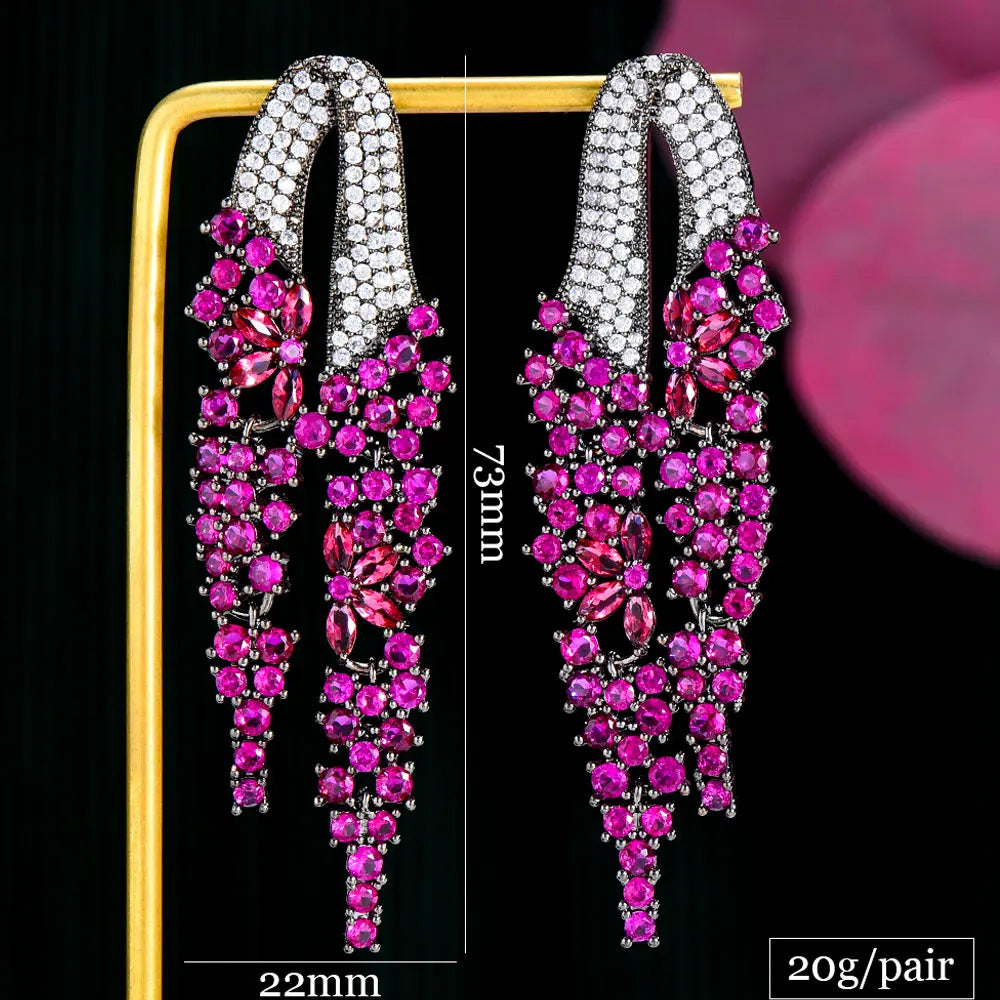 GODKI New Trendy Blue Drop Earrings For Women Wedding Party Indian Dubai Bridal Jewelry boucle d'oreille femme Gift 2022