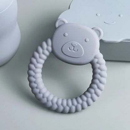 1Pcs Baby Teether Silicone Toy BPA Free Cartoon Bear Nursing Teething Gifts Baby Health Molar Chewing Newborn Accessories Toy