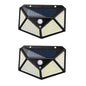 Lot de 1 à 6 lampes murales solaires à 100 LED 1800 mAh, 4 côtés lumineux, avec détecteur de mouvement, éclairage d'extérieur, idéal pour un jardin ou une cour.