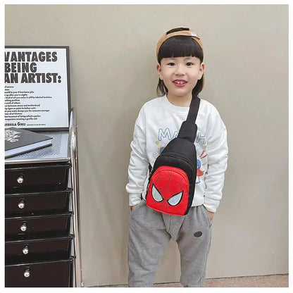 Sac bandoulière Marvel Spiderman pour enfants, sac de rangement réglable, sac à bandoulière Kawaii imprimé BD, sac de voyage léger, cadeau