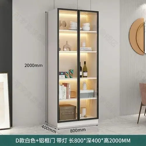 Glass Cellar Wine Cabinets Rack Showcase Storage Wall Wine Cabinet Living Room Fridge Vitrinas De Vidrio Indoor Bar Furniture