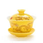Ceramic Gaiwan Teaware,gai wan bowl large white porcelain Zisha cup Kung Fu teacup hand-painted tea bowl tea set heat-resistant