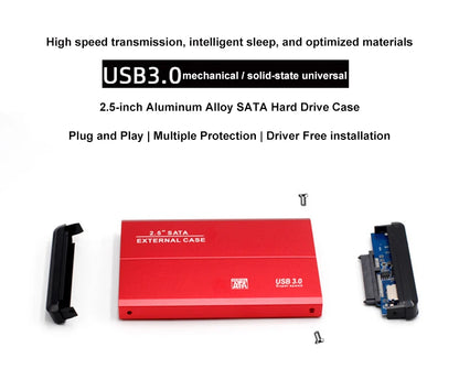 UTHAI 2.5 inch USB 3.0 Mobile Aluminum Alloy Hard Drive Case With Serial Port External SATA Hard Drive Case for Notebook BN04