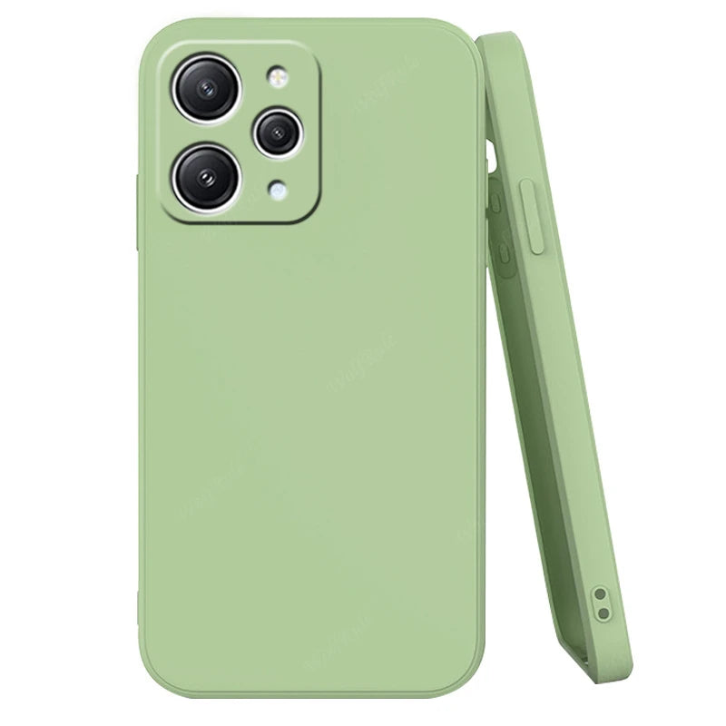 For Xiaomi Redmi 12 Case Cover Redmi 12 Capas Liquid Silicone Shockproof Back Bumper TPU Soft Case Redmi 9T 10 10C 12C 12 Fundas