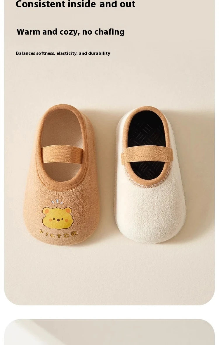 Baby Floor Socks Spring Autumn Infant Toddler Socks keep warm Soft-soled Shoes Early Education Socks Indoor shoes sock