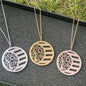 Custom Family Names Necklace Stainless Steel Personalized Name Pendant Tree Of Life 1-5 Names Birthstone For Women Birthday Gift