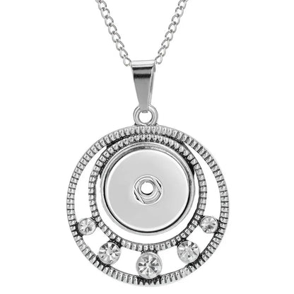 Three Color Snap Necklace Jewelry Simple Snap Pendant Necklace Fit 18mm Snaps Button Jewelry for Women Accessories ZG511