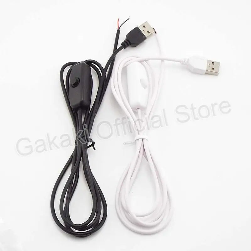 LED Strip USB Connector Cable Extension 2 pin Power Supply Wire on/off Switch Electrical  5V Wire For LED Lighting