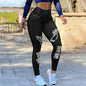 trousers ladies 2023 New Spring High Waist High Stretch Faux Denim Leggings Fitness Sports Yoga Women's Pants Streetwear Y2K