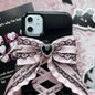 Dophee Original Landmine Series Lolita Bow Young Girl Phone Case Rhinestone Lace Soft Shell Phone Cover IPhone14 15 16Promax