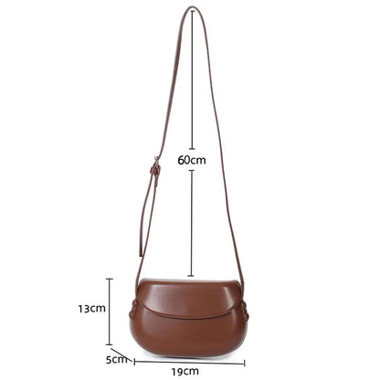PU Leather Women Crossbody Bag Fashion Luxury Purse Sling Bags Saddle Shoulder Bag Candy Color Girl Messenger Bags
