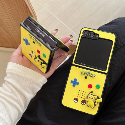 Japan Anime P-Pokemon Phone Case For Samsung Galaxy Z Flip 6 zflip7 Z Fold 3 4 5 7 zfold4 zflip6 Squirtle Charmander Cover