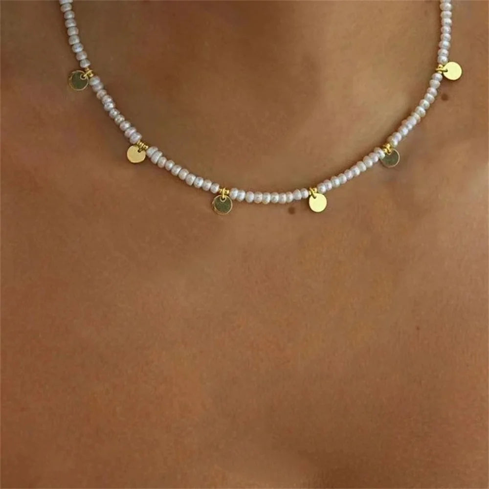 Summer Fashion Multilayer Handmade Mixed Chain For Woman Bohemian Necklaces Water Droplet Crystal Pendant Jewelry Gift 2023 New