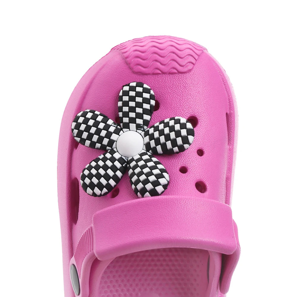 Chaussons de jardin pour enfants, jolies sandales à fleurs, sandales d'été pour garçons et filles, légères, tendance, antidérapantes, pour la plage