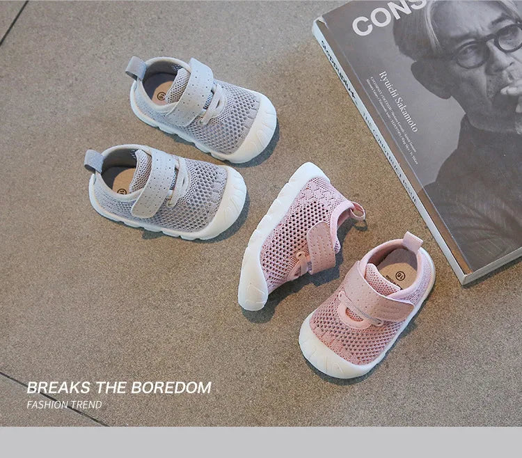 Summer Toddler Baby Shoes Boys Girls First Walkers Mesh Shoes Breathable Non-slip Soft Bottom Infant Baby Boy Girl Kids Shoes