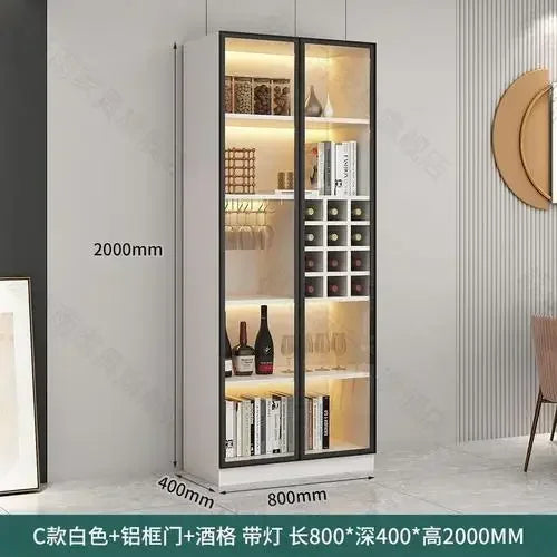 Glass Cellar Wine Cabinets Rack Showcase Storage Wall Wine Cabinet Living Room Fridge Vitrinas De Vidrio Indoor Bar Furniture