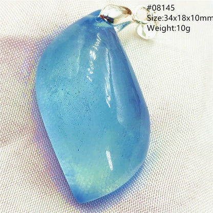 Natural Blue Aquamarine Pendant Clear Water Drop Women Men Brazil Aquamarine Crystal Necklace Jewelry AAAAA