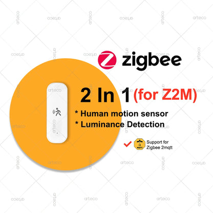 Capteur de mouvement humain ZigBee 10G Radar Mmwave Capteur de température et d'humidité Sécurité antivol Fonctionne avec Tuya Smart Life Z2MQTT