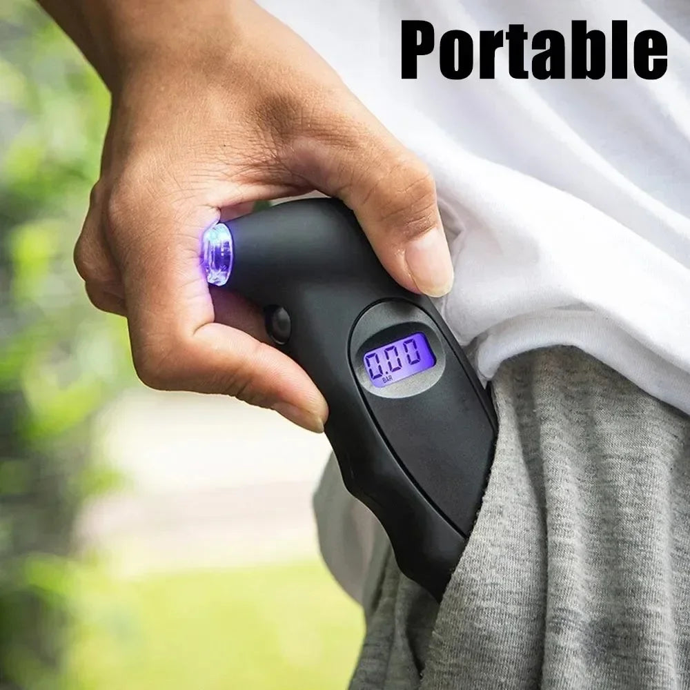 Mini manomètre numérique pour pneus de voiture, outil de diagnostic pour pneus de moto, écran LCD, jauge de pression des pneus, PSI, kPa
