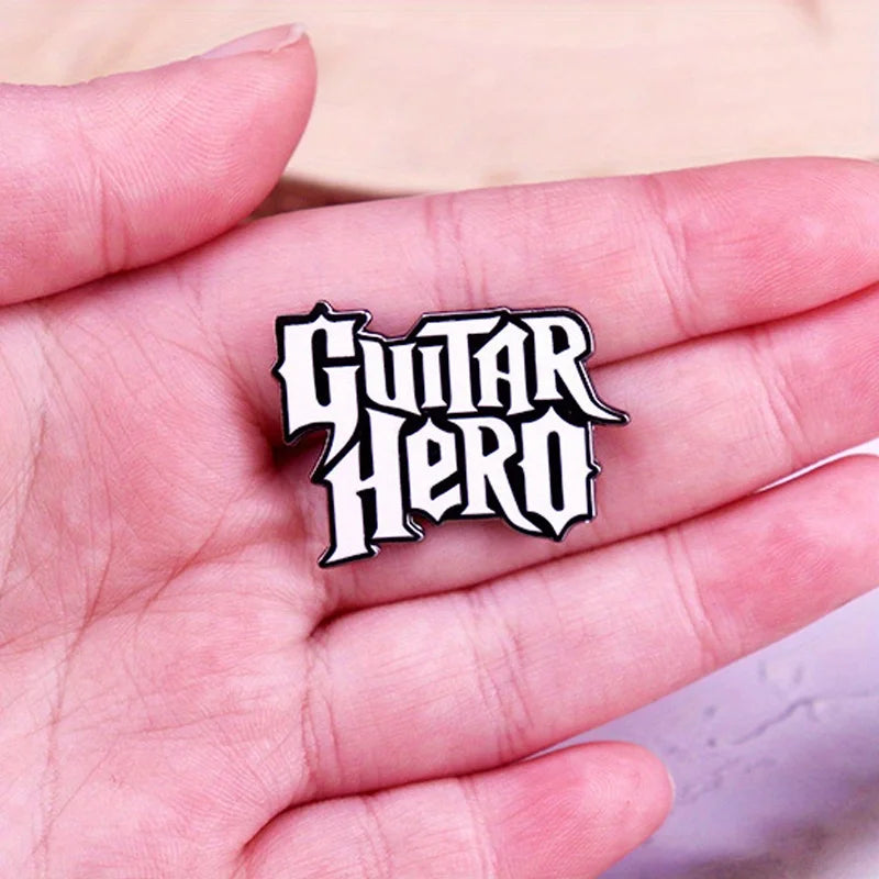 "Guitar Hero" Emblem Music Rhythm Game Brooch Enamel Pins