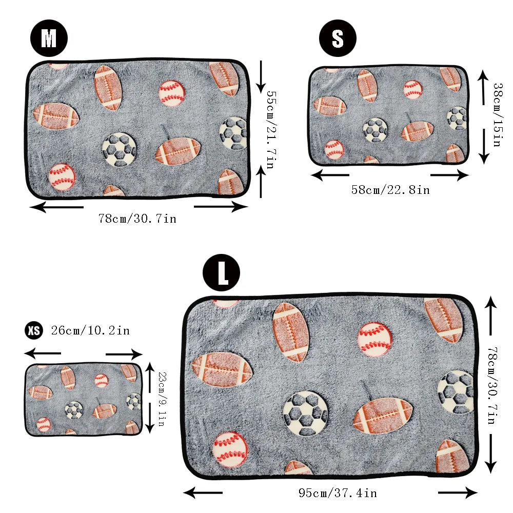 Print Pet Dog Blanket for Small Medium Big Dogs Cats Autumn Winter Cozy Soft Fleece Puppy Bed Mat Bulldog Pug Chihuahua Supplies