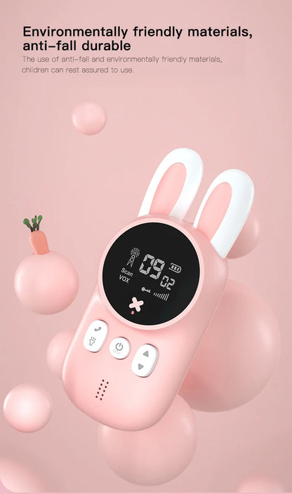 Children's walkie talkie portable handheld children's mini toy 3-KM range wireless lanyard walkie talkie holiday gift