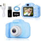 Kid Mini Camera 1080P Cartoon Selfie Toddler Digital Video Camera Toys With 32G SD Card for Boys/Girls Christmas Birthday Gifts