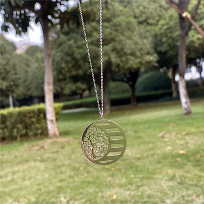 Custom Family Names Necklace Stainless Steel Personalized Name Pendant Tree Of Life 1-5 Names Birthstone For Women Birthday Gift
