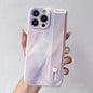 SoCouple Wrist Strap Case For iPhone 11 Case For iPhone 14 13 12 15 Pro Max X XR XS 8 7 Plus SE Gradient Soft Phone Holder Cover