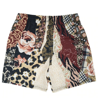 2024Summer New Digital Printing American Sports Casual Shorts Mesh Breathable and Loose Men's Short Shorts