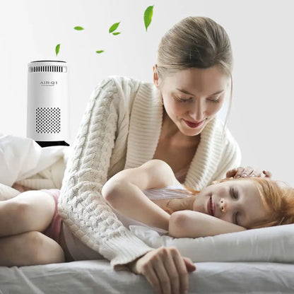Purificateur d'air portable pour maison, voiture, purificateur d'air à ions négatifs pour la fumée, le pollen, désodorisant silencieux USB pour chambre, bureau, salon