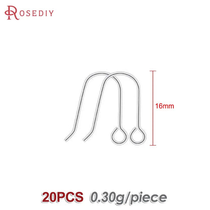 Crochets de boucles d'oreilles en laiton imitation rhodium couleur or 18 carats pour femmes, accessoires de bijoux à faire soi-même, vente en gros