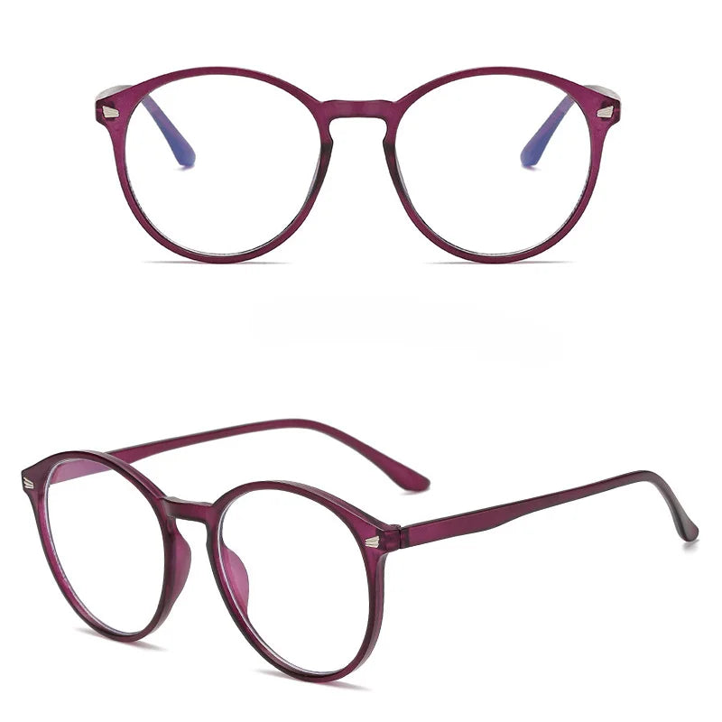 Lunettes photochromiques anti-rayons bleus pour ordinateur, monture ronde vintage, pour homme et femme, verres de jeu, anti-fatigue oculaire, bloquant la lumière