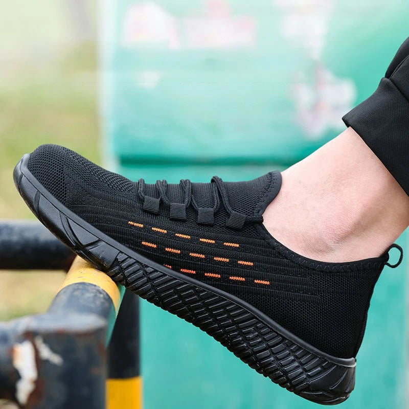 Bottes de sécurité Oulylan pour hommes, semelles solides, chaussures d'été résistantes à l'usure, embout en acier, chaussures de protection anti-écrasement pour le travail