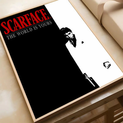 1 affiche S-Scarface imprimée en papier, décoration pour la maison, le salon, la chambre à coucher, l'entrée, le bar, le café