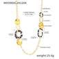 Stainless Steel Long Necklace For Women 18k Gold Plated Women's Sweater Chain Necklaces Woman Leopard Print Jewelry Accessories