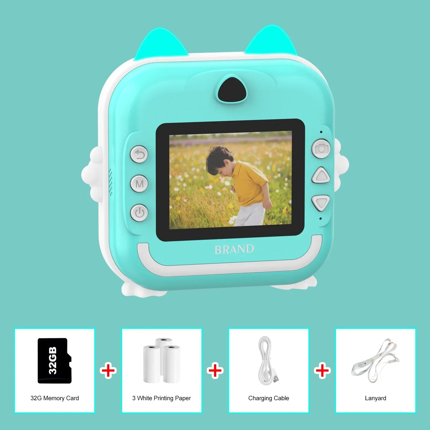 Q5 Kids Camera Instant Print Photo Children Inkless Mini Printer Digital Camera 32G TF Card Video Educational Toys Boy Girl Gift