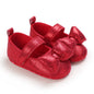 Baby Shoes Cute Baby Sweet Princess Style 0-1 Year Old Non slip Fabric Sole Newborn Red Holiday Walking Shoes 2023 New Ins Super