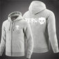 2025 ZERO skateboard logo men's new solid color zipper hooded long sleeved jacket Harajuku casual sportswear hooded pullover