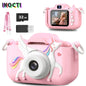 INOCTI Kids Digital Camera, Toddler Video Camera, 1080P HD Dual Lens, For 3-12 Year Old Girls Christmas Birthday Gifts Toys