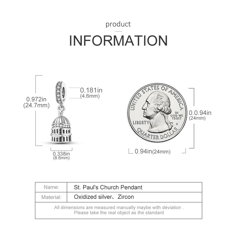 925 Sterling Silver Spots Series Charm Eiffel Tower Egypt Charms Pendant Fit MULA Original Sliver Bracelets DIY Jewelry Gifts